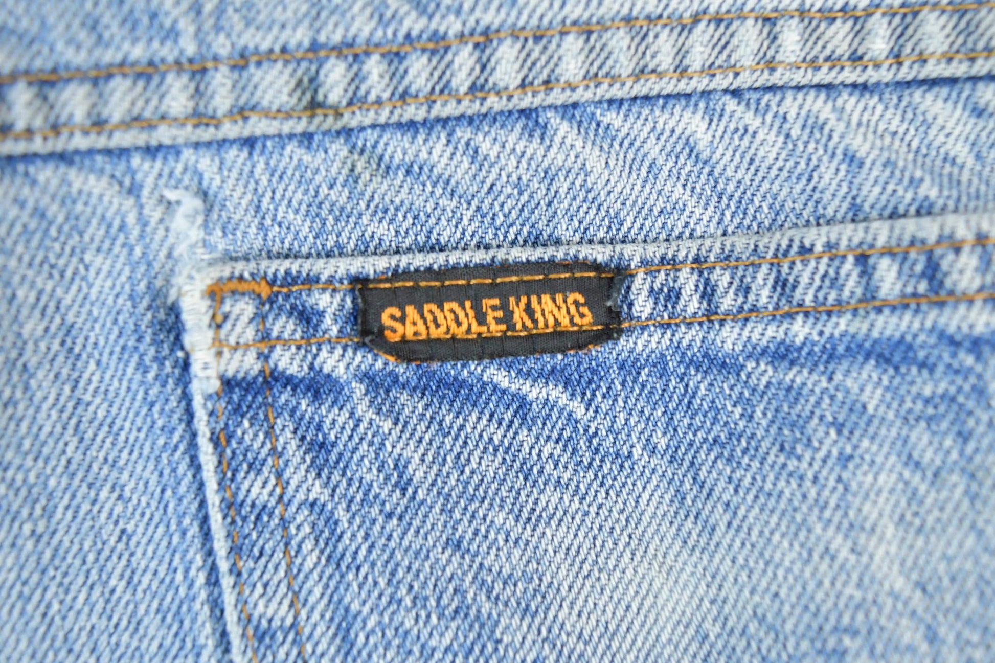 Vintage 1970s Saddle King Denim Jeans Size 40 x 30 Made In USA