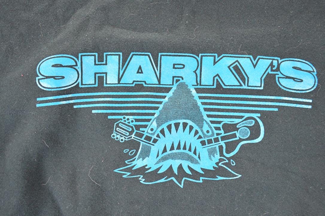 Vintage 1990s Sharky Guitar Shark Crewneck Sweatshirt Men's L