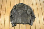 Vintage 1990s Leather Biker Jacket Men's Small