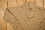 Vintage 1990s Brown Blank Quarter Zip Sweatshirt