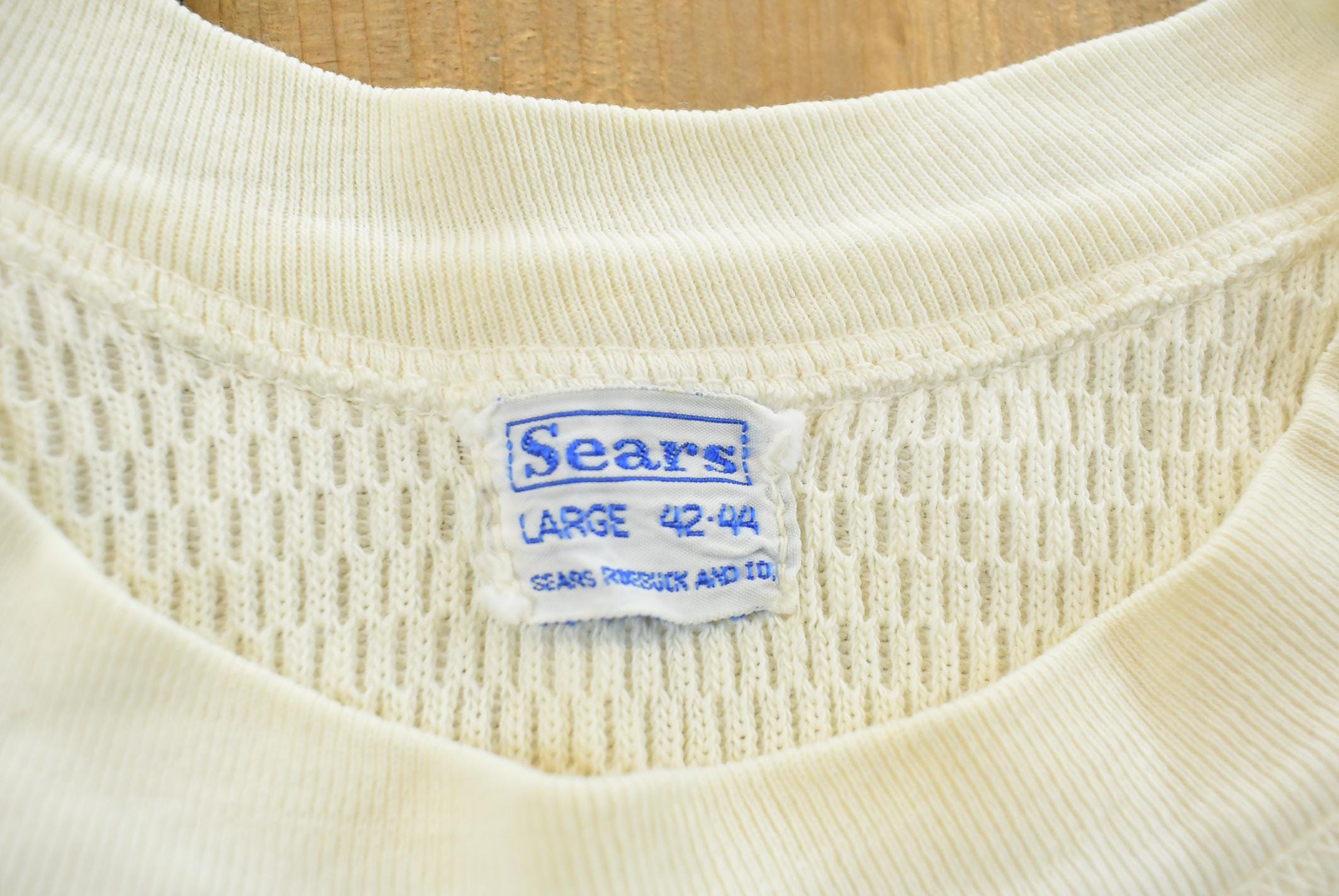 Vintage 1960s Sears Thermal Undershirt Mens S