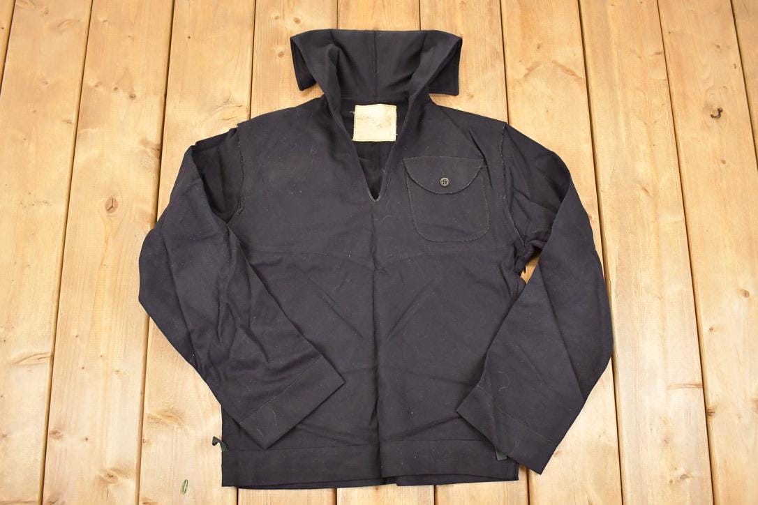 Vintage 1940s Navy Sweatshirt Mens S /