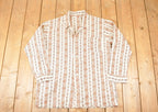Vintage 1980s Boho Hippie Button Up Shirt Men's L