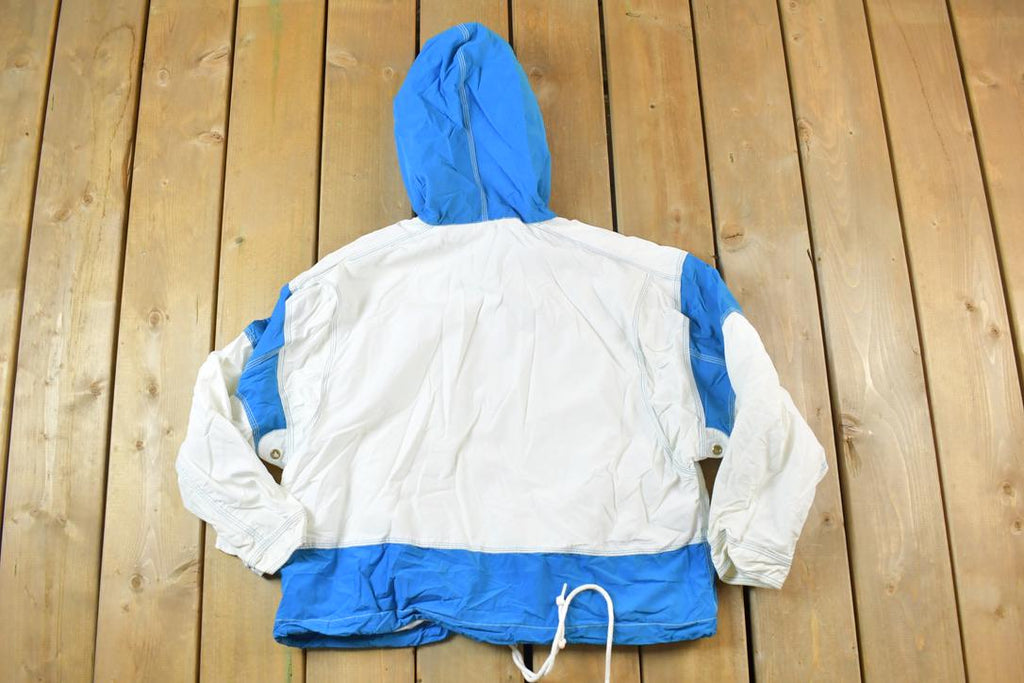 Vintage 1990s Liz Sport Petite Mid Weight Hooded Windbreaker Spring Jacket