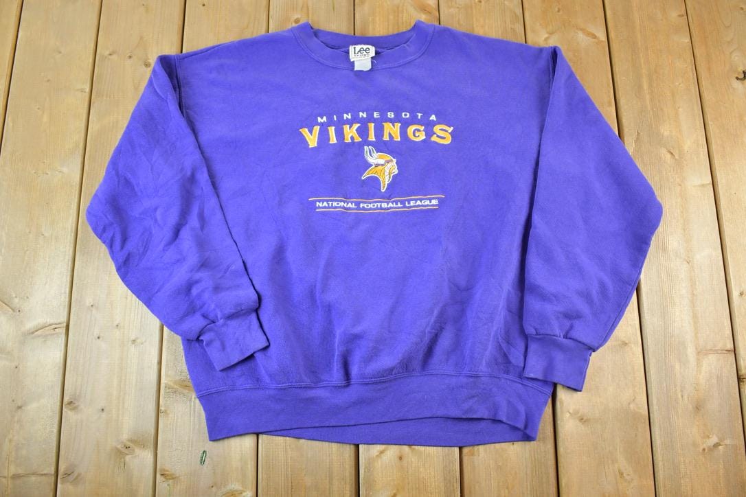Vintage 1990s Minnesota Vikings NFL Lee Sport Crewneck Sweatshirt