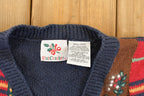 Vintage 1990s Nutcracker Christmas Theme Knit Cardigan Sweater Vest Women's Small / Vintage Cardigan / Button Up / Knit Vest