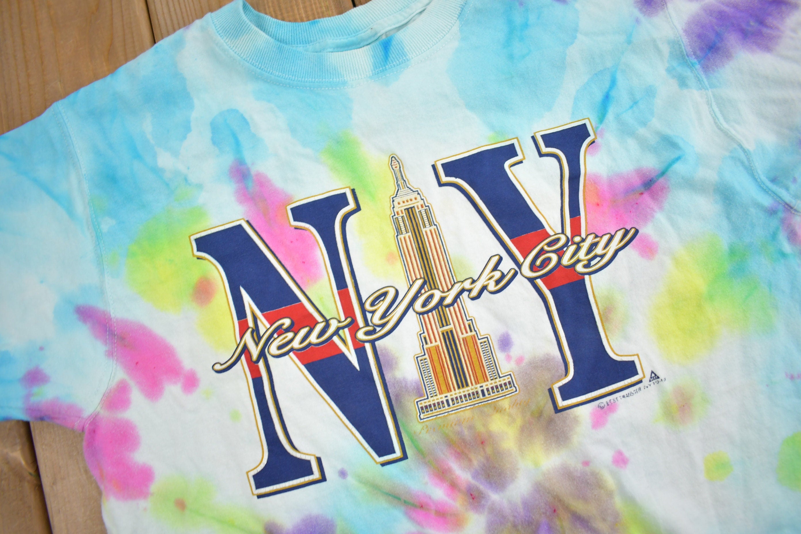 Vintage Y2K New York City Tie Dye Souvenir T Shirt