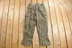 Vintage 1973 Swedish Army CBV Cargo Pants Size 27 x 28.5