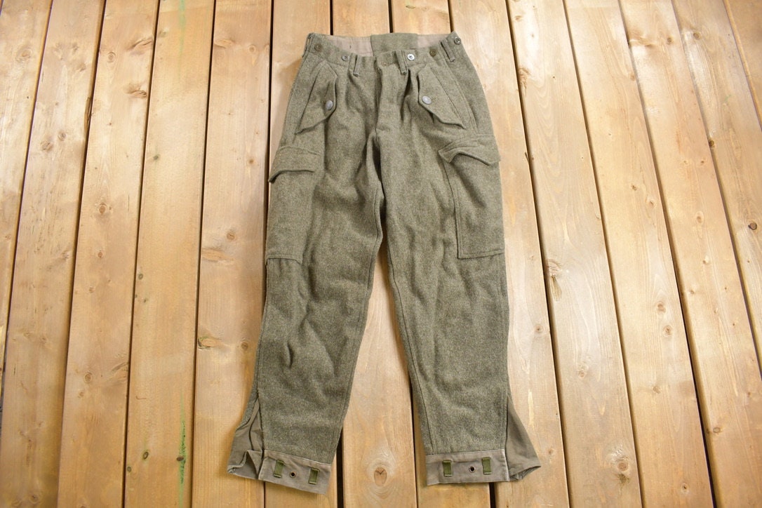 Vintage 1973 Swedish Army CBV Cargo Pants Size 27 x 28.5