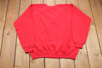 Vintage 1980s Floral Embroidered Graphic Raglan Crewneck Sweatshirt