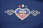 Vintage 1990s Cute Hearts & Flowers Embroidered Crewneck Sweater