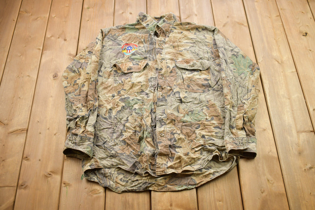 Vintage 1990s Spartan Hunting Camo Button Up