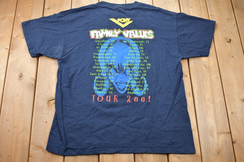 Vintage 2001 Family Values Tour Nu Metal Tour T Shirt / Music Promo Graphic Vintage T-Shirt / Band Print / Concert Tour / Metal Music