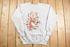 Vintage 1990s Hanes Deer Graphic Crewneck Sweatshirt /