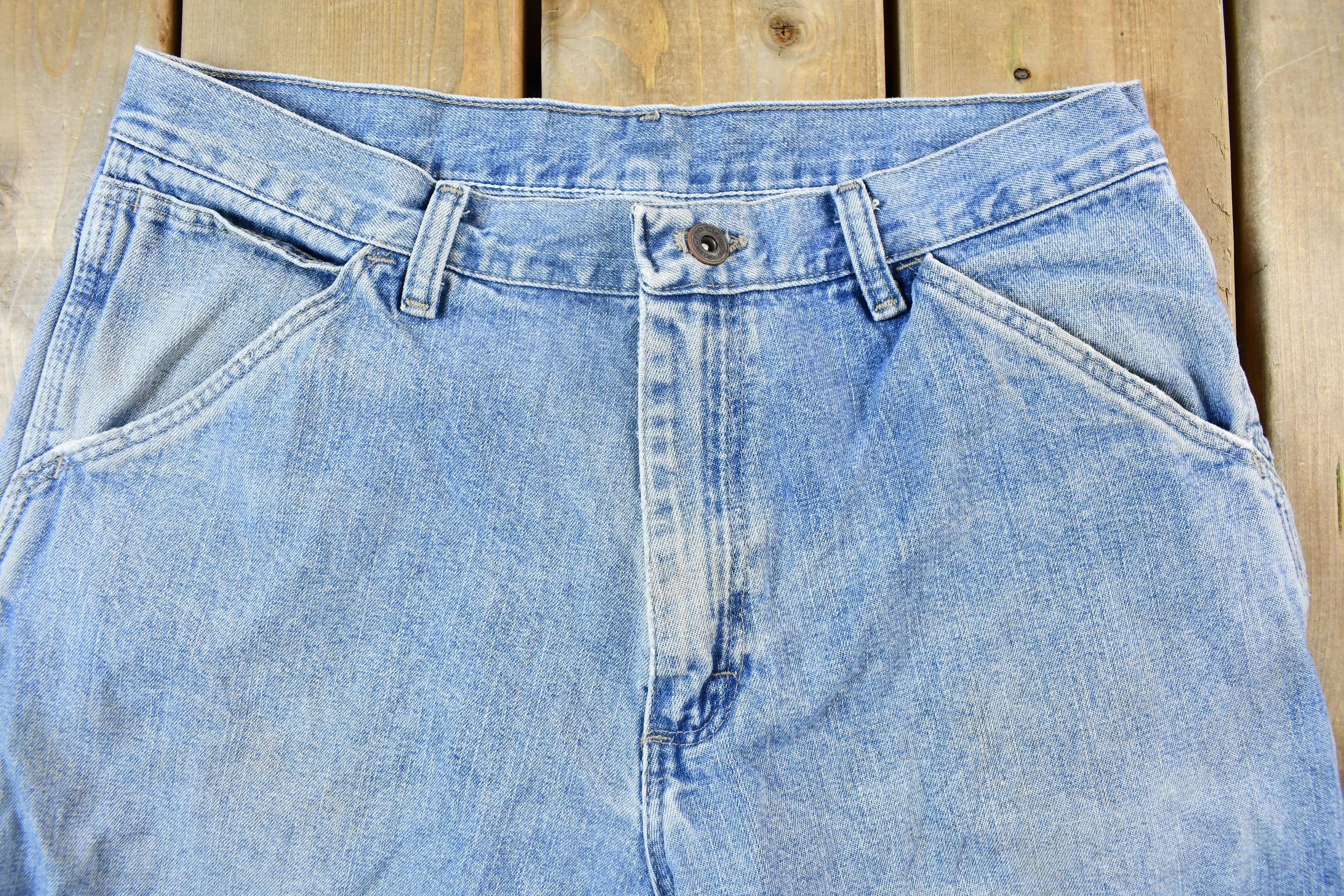 Vintage 2000s Light Wash Wrangler Workwear Denim Jeans Size 32 x 30