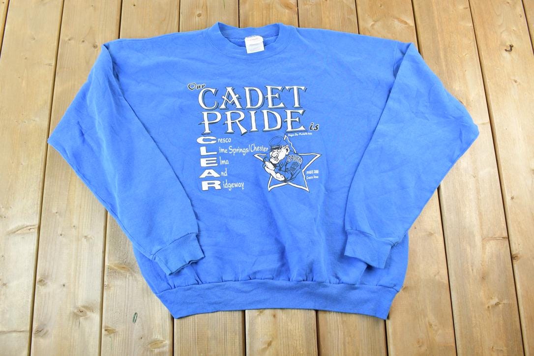 Vintage 1990s Cadet Pride Souvenir Crewneck Sweatshirt