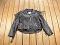 Vintage 1980s Addis Genuine Leather Biker Jacket