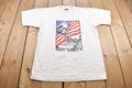 Vintage 1991 River Ramble American Flag Runners Marathon T Shirt