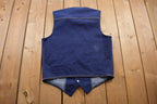 Vintage 1980s Jean Vest Button Up