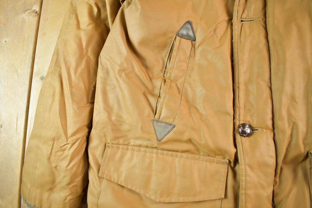 Vintage 1980s Down Full Zip Parka Puffer Jacket Men's L