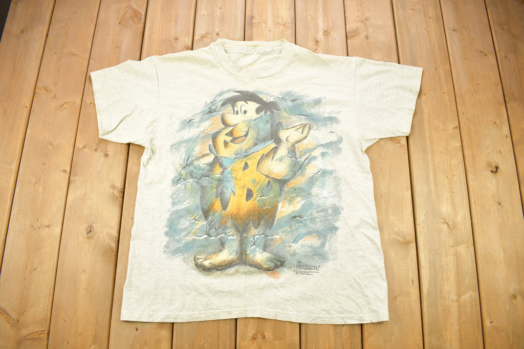 Vintage 1994 The Flintstones Fred Flintstone Double Sided Cartoon Promo T-Shirt