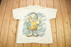 Vintage 1994 The Flintstones Fred Flintstone Double Sided Cartoon Promo T-Shirt