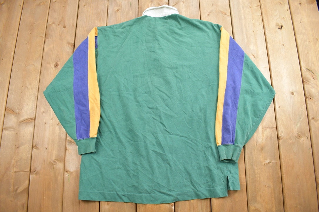 Vintage 1990s Kenneth Stevens Striped Rugby Sweatshirt