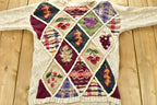 Vintage 1990s White Stag 3D Holiday Knitted Patchwork Ladies Sweater