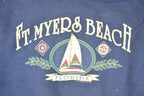 Vintage 1980s St Myers Beach Florida Graphic Print Crewneck Sweatshirt Men's L