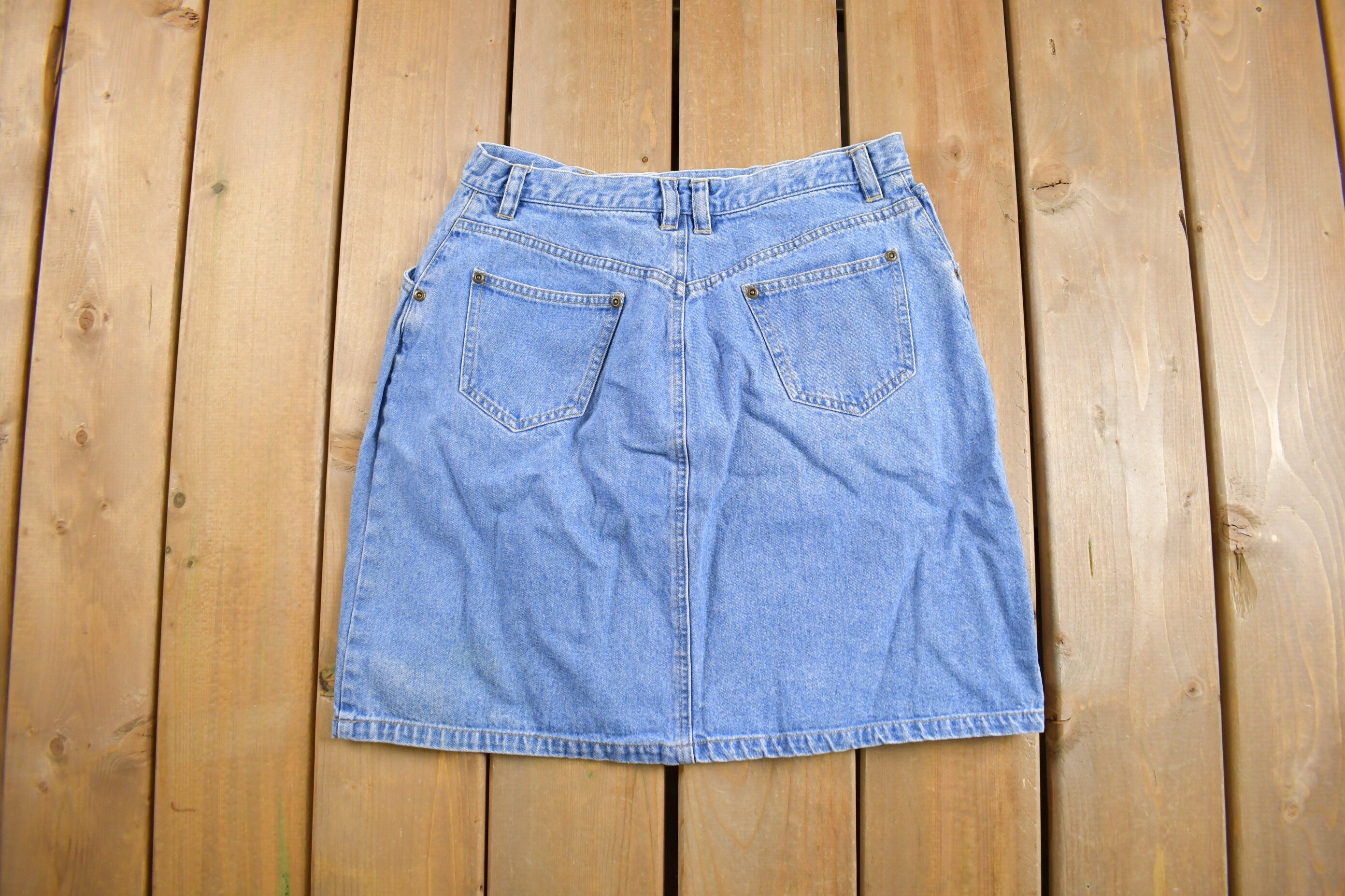 Vintage 1990s Liz Claiborne Denim Skirt Size 28