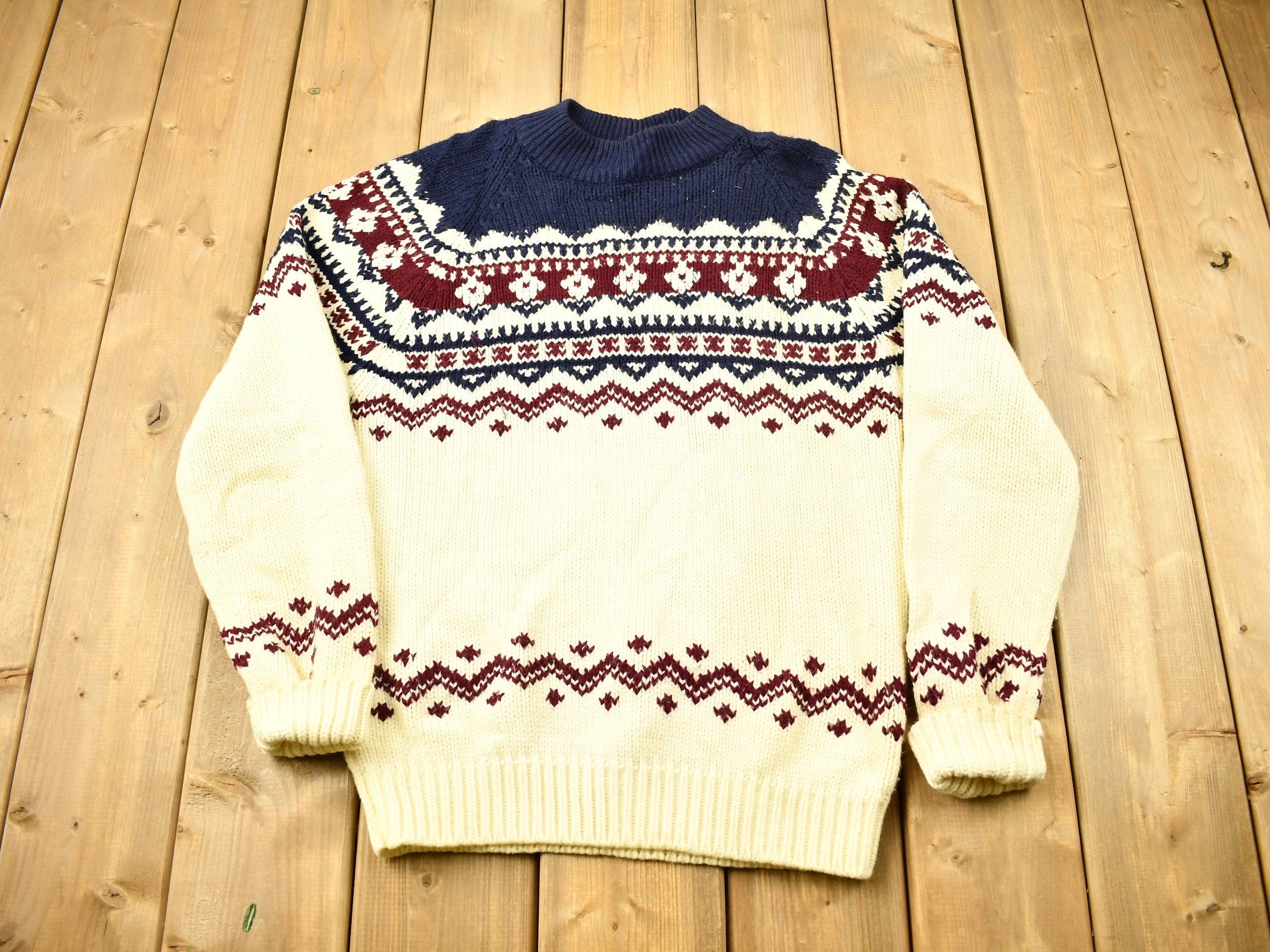 Vintage 1980s Christopher Rands Heavy Knitted Sweater