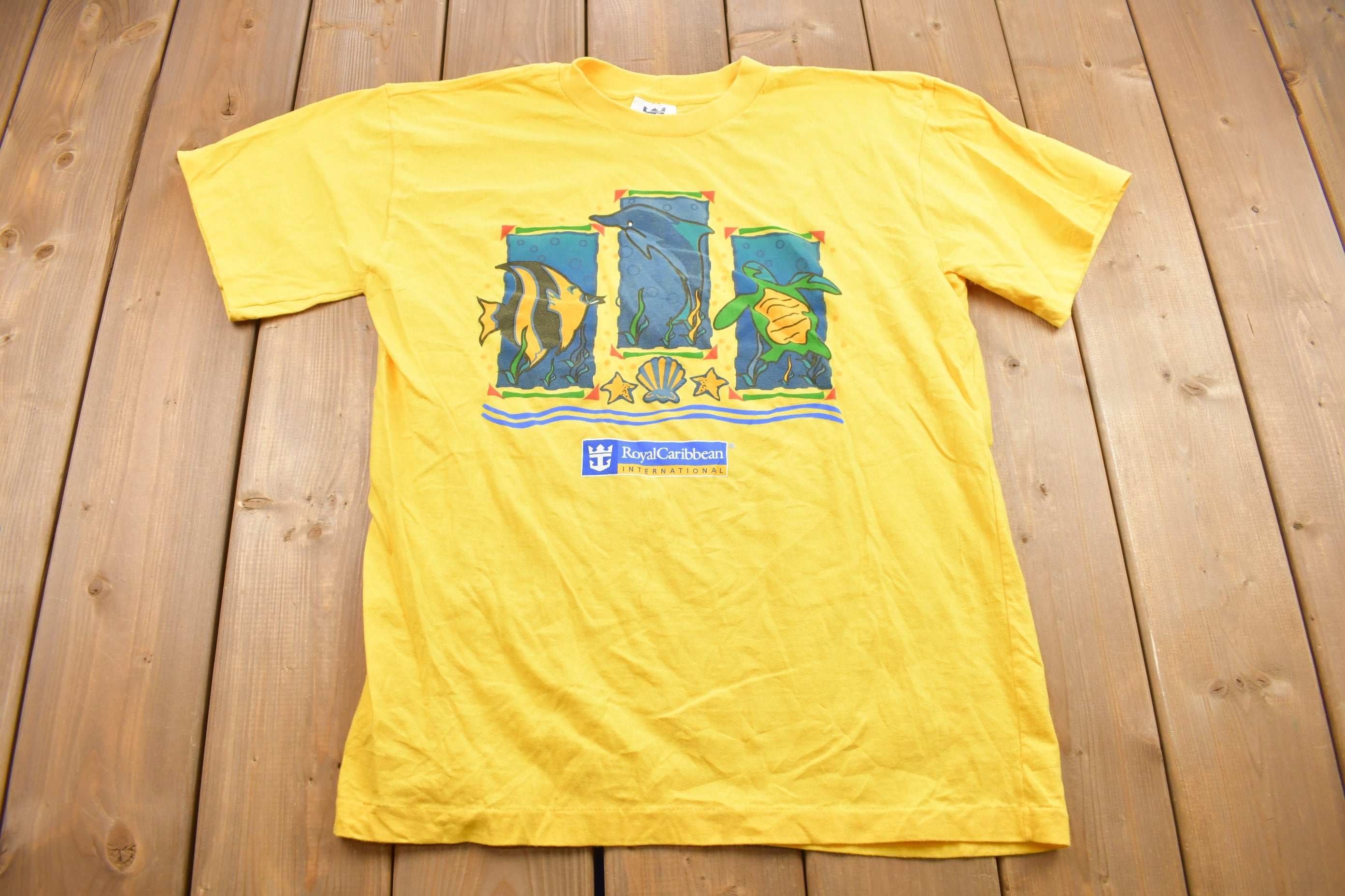 Vintage 1990s Royal Caribbean Sea Life Graphic T Shirt