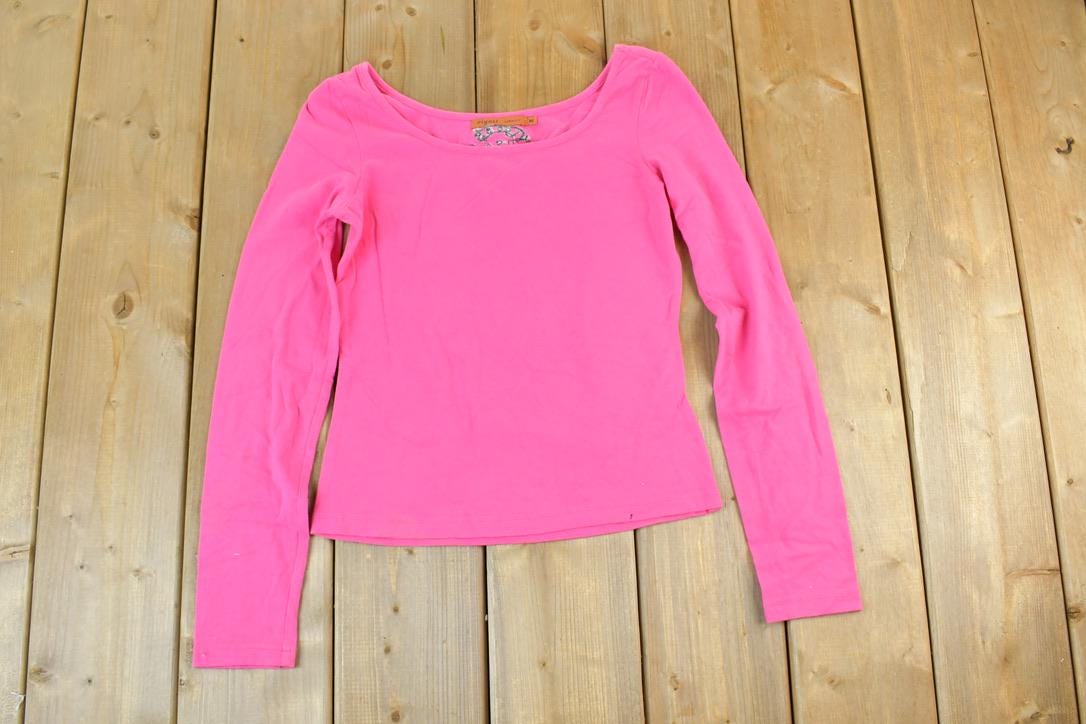 Women Vintage Vigoss Y2K Long Sleeve T-Shirt / Vigoss Grunge Skull Print / Contrast Stitch / Internet Famous Clothing / Over Dyed