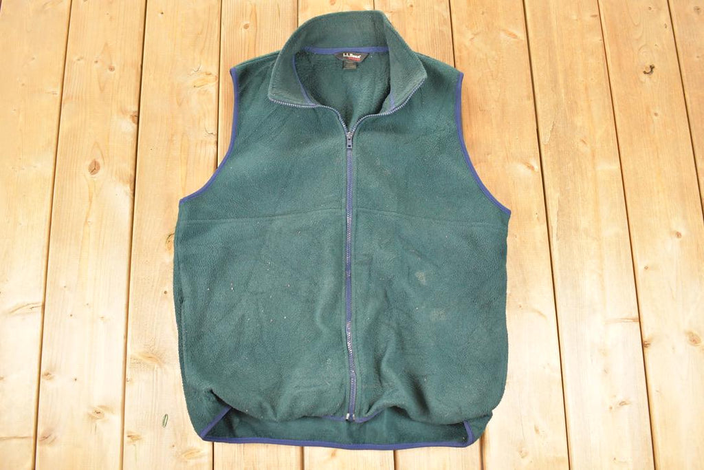 Vintage 1990s LL Bean Outdoors Fleece Sweater Vest Men's L