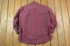 Vintage Y2K Plaid Lined Light Jean Jacket Made In USA