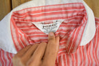 Vintage 1970s 1980s Felice Striped Shirt Women's Medium  70s Button Up  True Vintage  Preppy  Lightweight