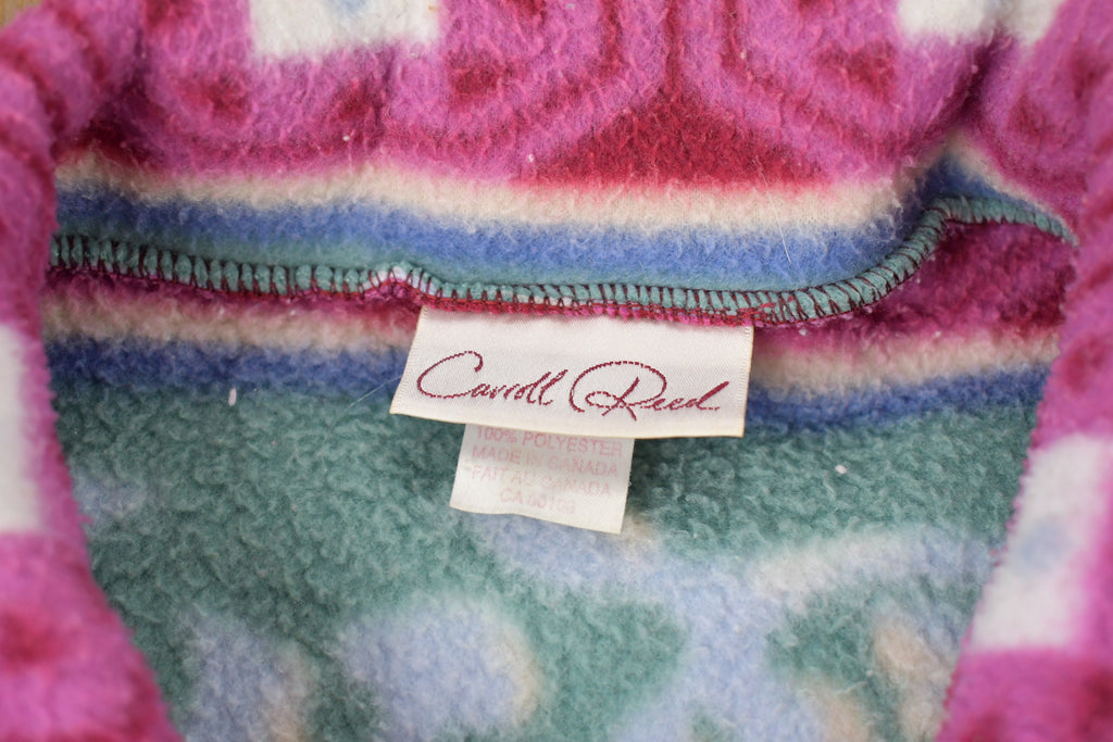 Vintage 1990s Carrol Reed All Over Print Fleece Sweater