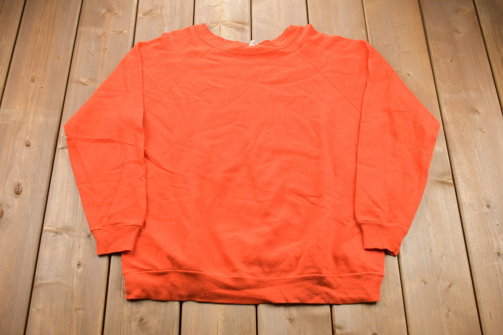 Vintage 1980s Raglan Sleeve Blank Crewneck Sweatshirt