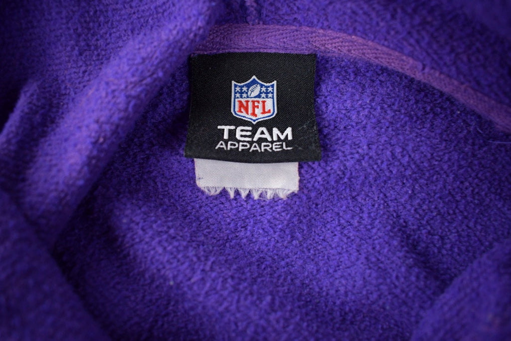 Vintage 2000s Minnesota Vikings NFL Football Embroidered Hoodie Made In USA