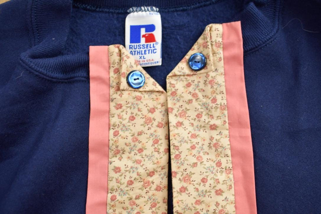 Vintage 1990s Russell Floral Cardigan Sweater
