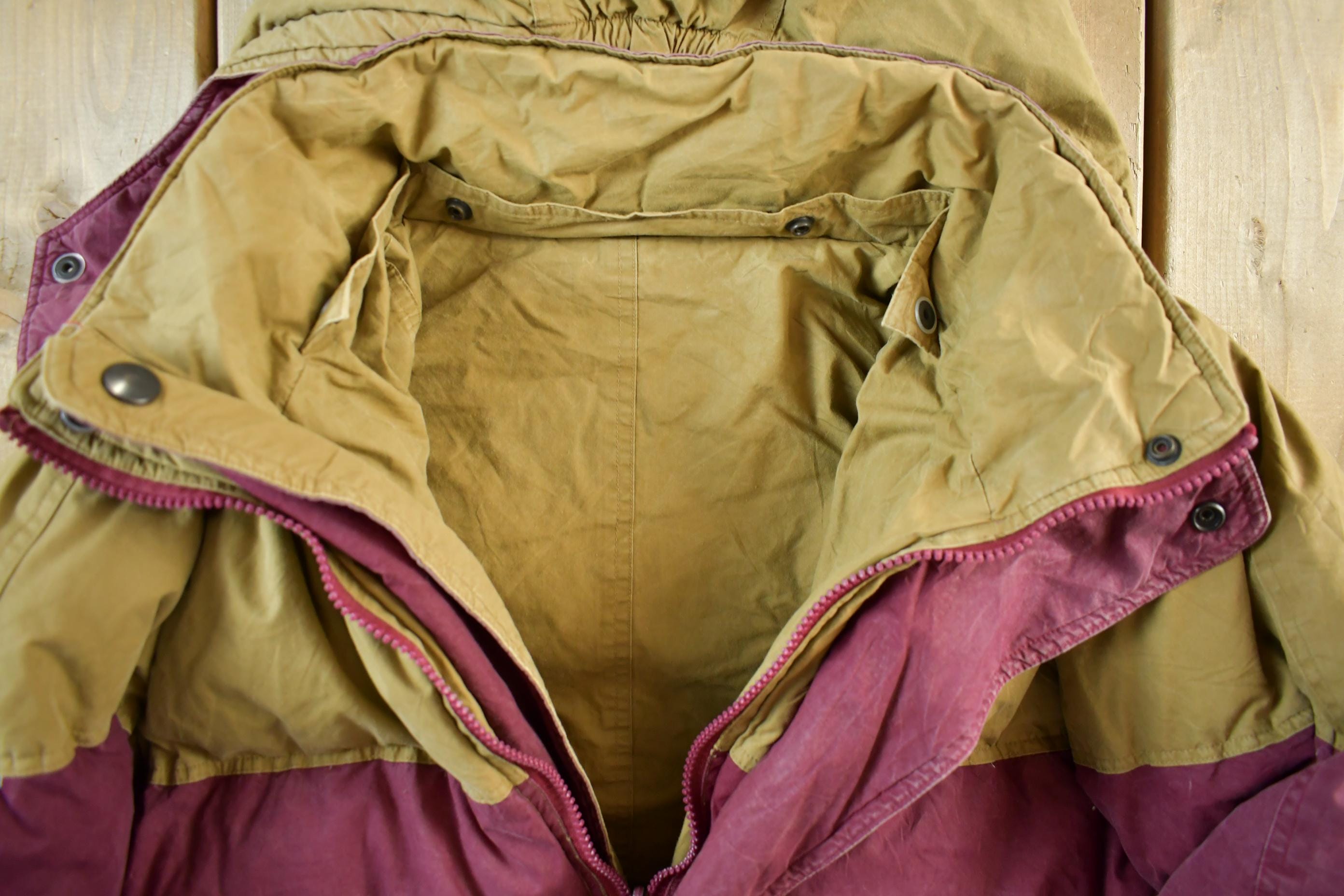 Vintage 1990s Trail Designs Reversible Down Puffer Jacket Men's Short Large  90s Coat  Outdoor  Winter  Insulated