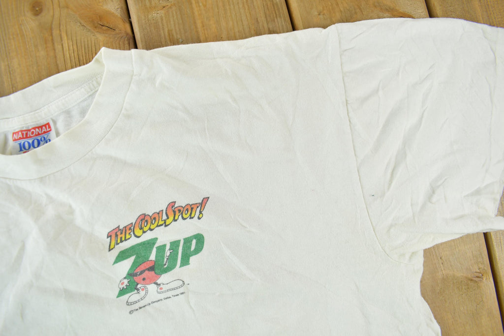 Vintage 1991 7up The Cool Spot Promo Graphic T Shirt