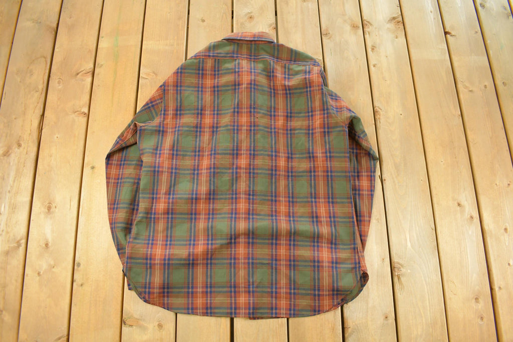 Vintage 1970s Pendleton Wool Flannel Button Up Shirt Men's XL