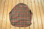 Vintage 1970s Pendleton Wool Flannel Button Up Shirt Men's XL