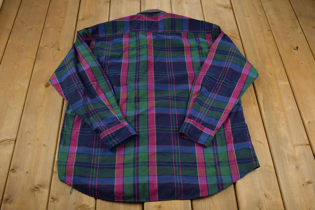 Vintage 1990s Sir William Plaid Button Up Flannel Shirt