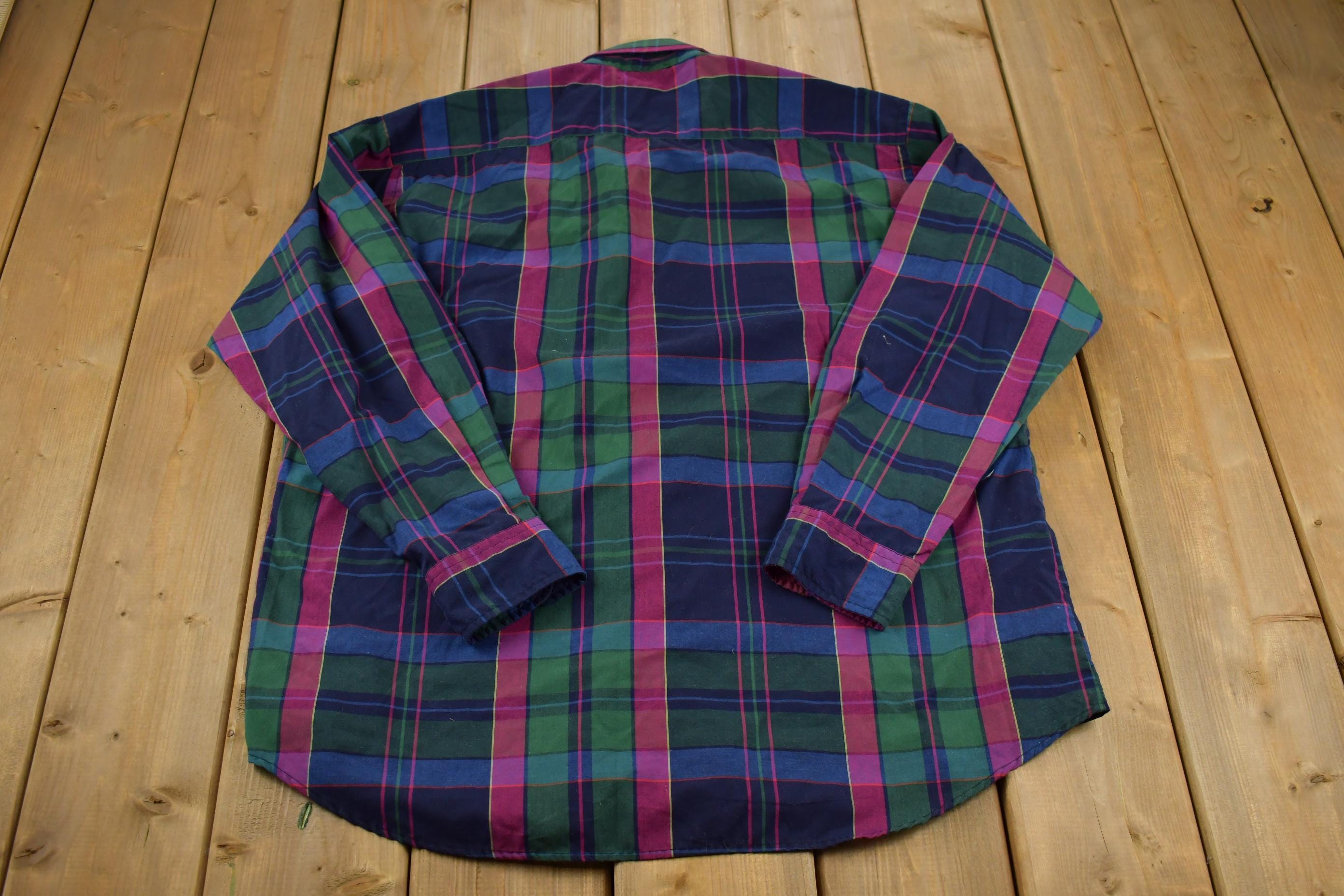 Vintage 1990s Sir William Plaid Button Up Flannel Shirt