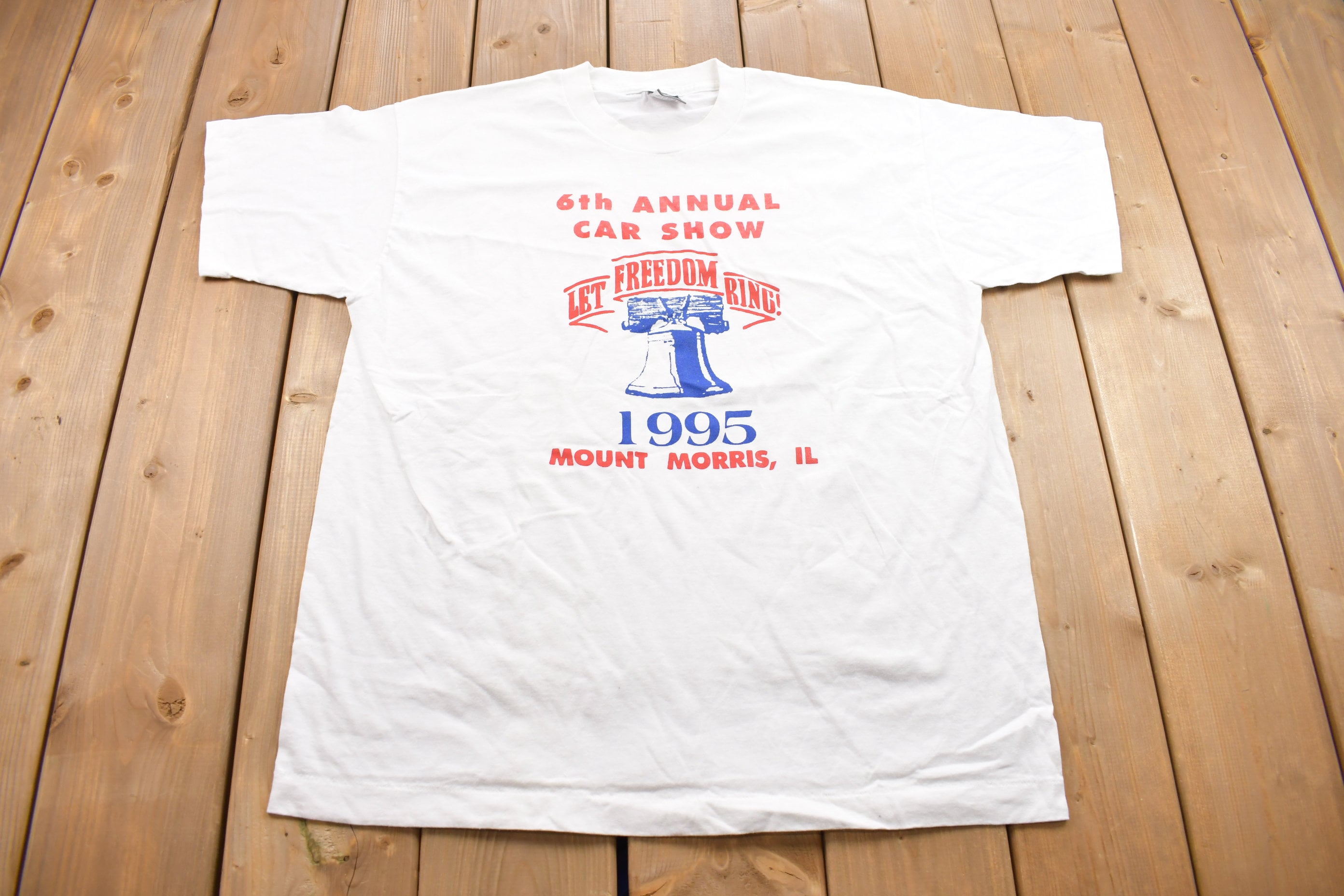 Vintage 1995 Mount Morris, IL Car Show Souvenir T Shirt