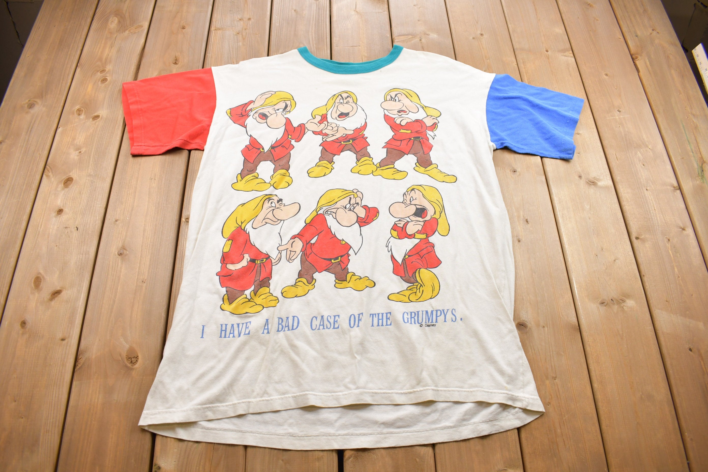 Vintage 1990s Disney Snow White Grumpy Dwarf Graphic T Shirt  Vintage T Shirt  Streetwear  Graphic Tee  Single Stitch  Made In USA
