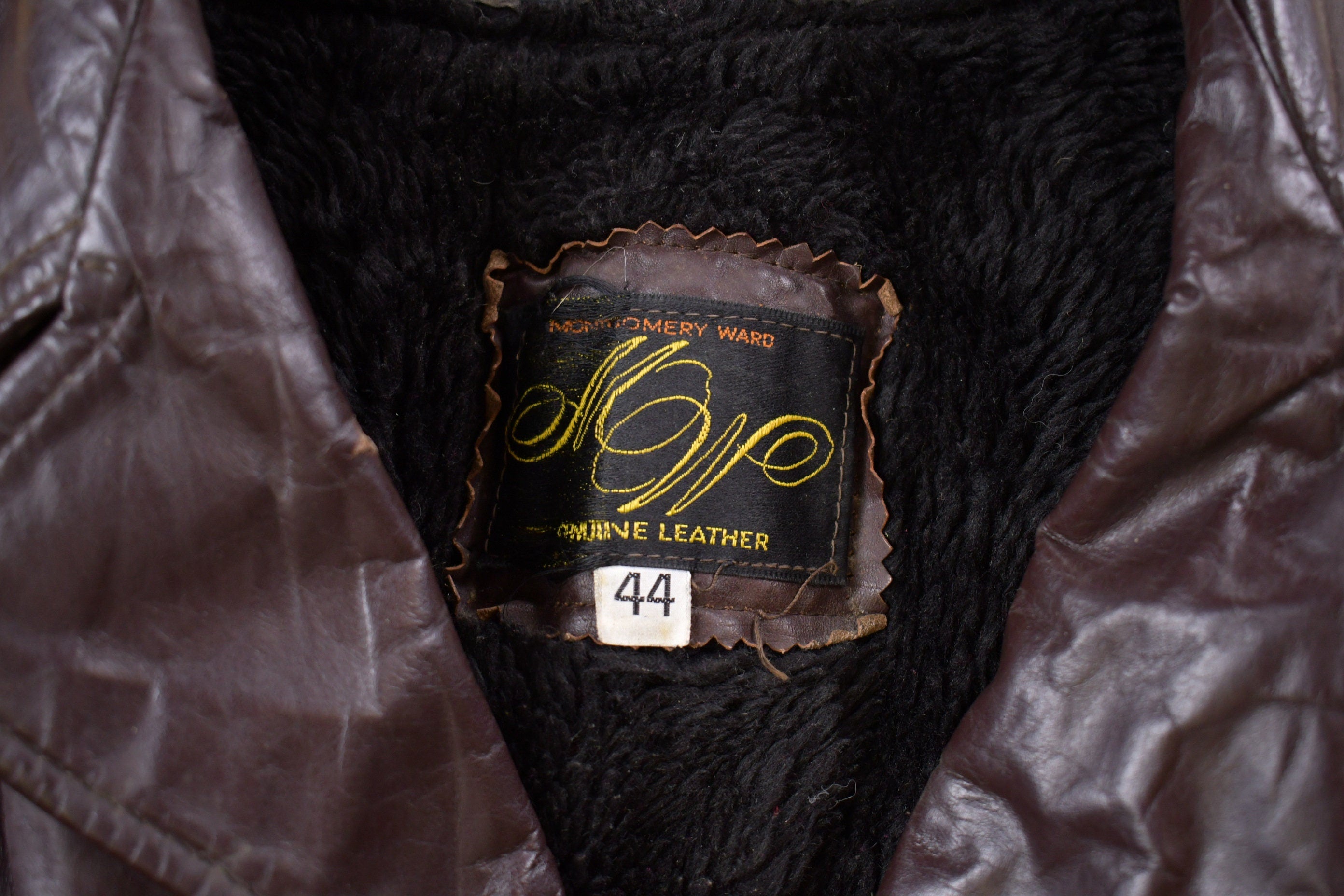 Vintage 1980s Genuine Leather Varsity Jacket