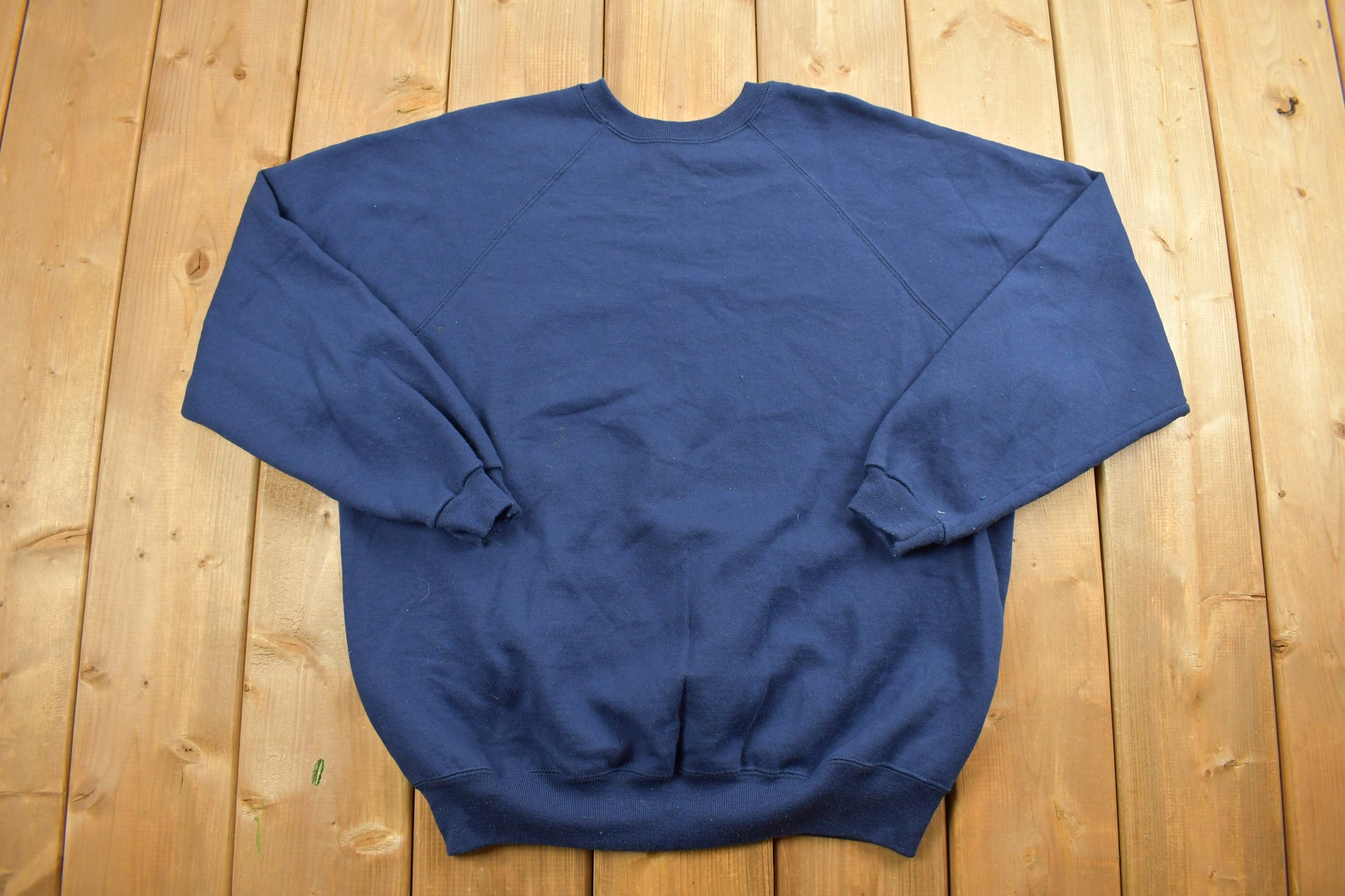 Vintage 1990s Blank Navy Blue Crewneck Sweatshirt